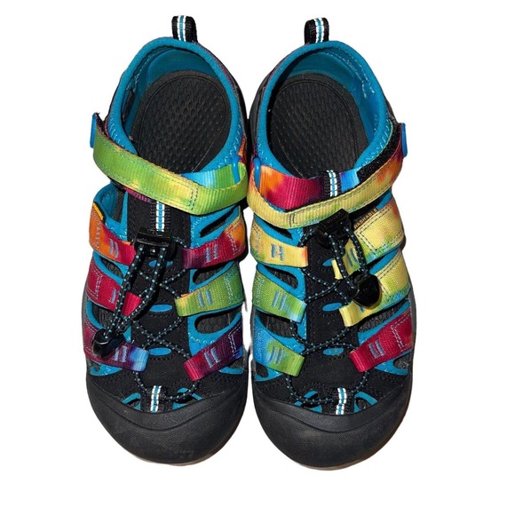 Keen Newport H2 Kids Size 4 Rainbow Tie Dye 1018441 Sandals Water Shoes Outdoor - Picture 5 of 6